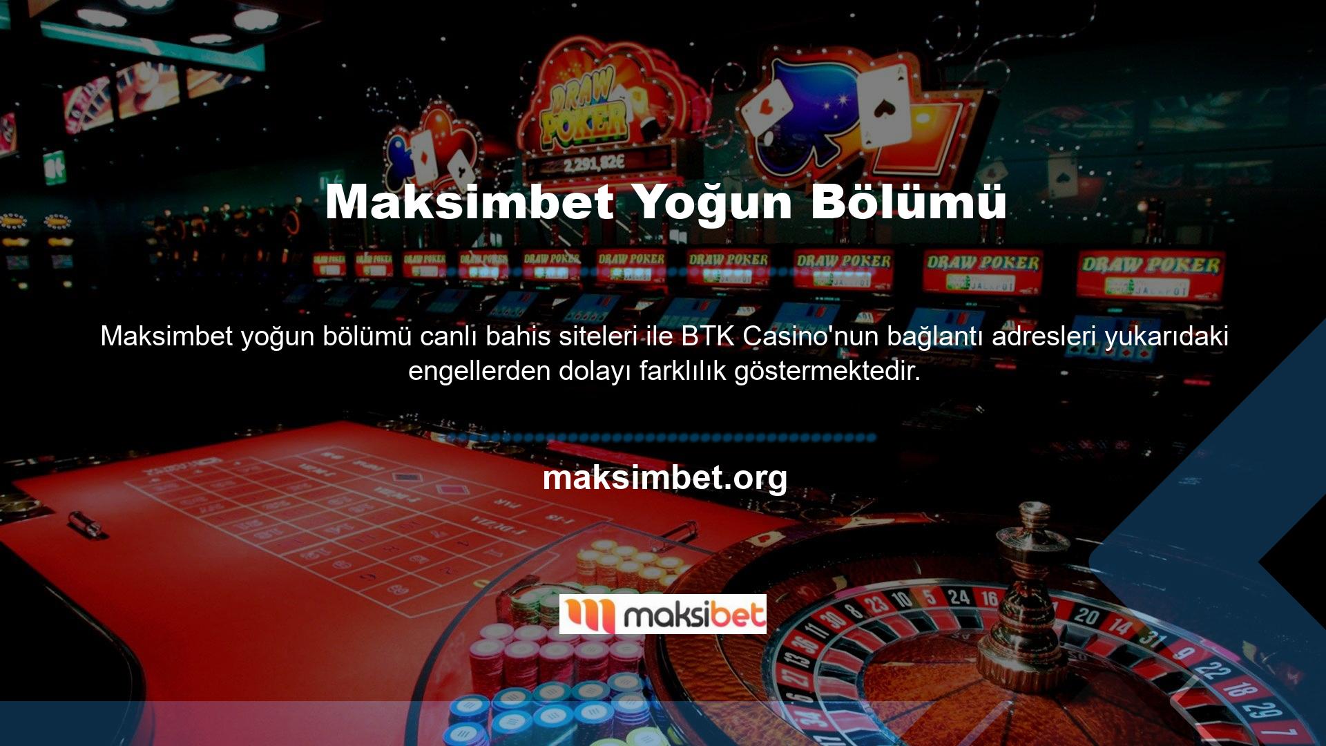 Ülkemizde birçok casino sitesi bulunmaktadır